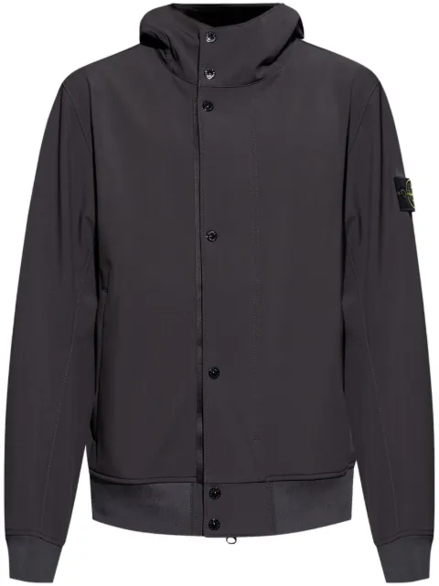 Stone Island rompevientos con capucha y parche Compass