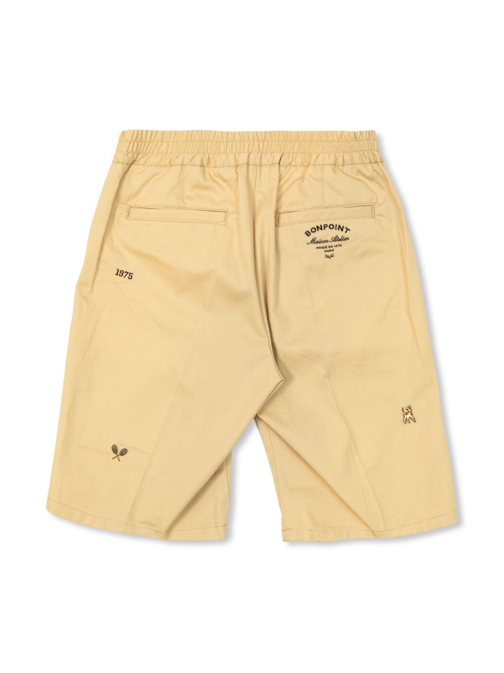 Bonpoint embroidered motifs shorts - Beige