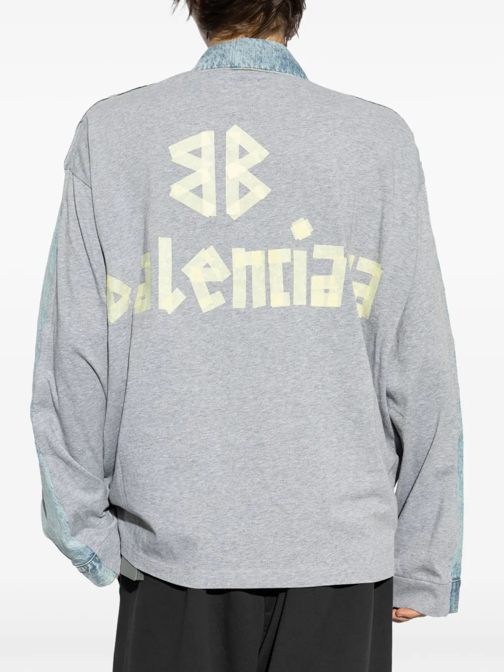 Balenciaga Denim jack Blauw