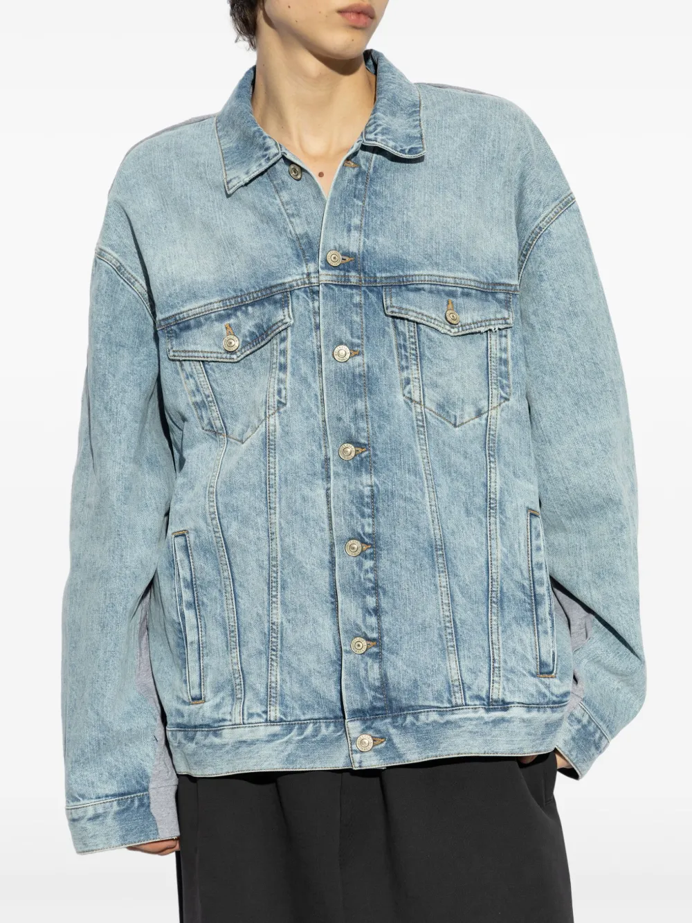 Balenciaga Denim jack Blauw