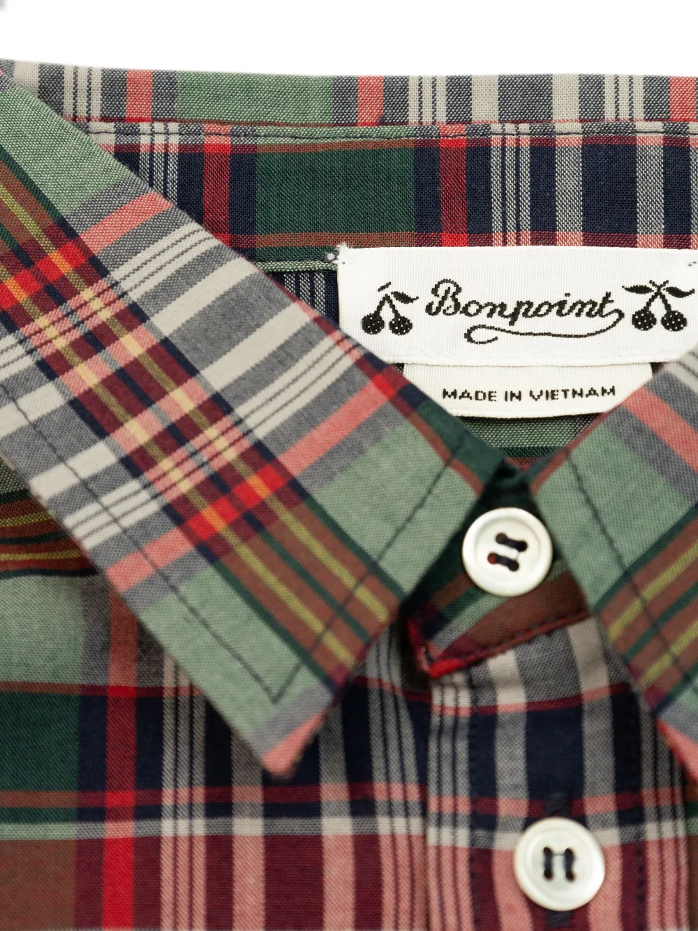 Bonpoint Geruit shirt Groen