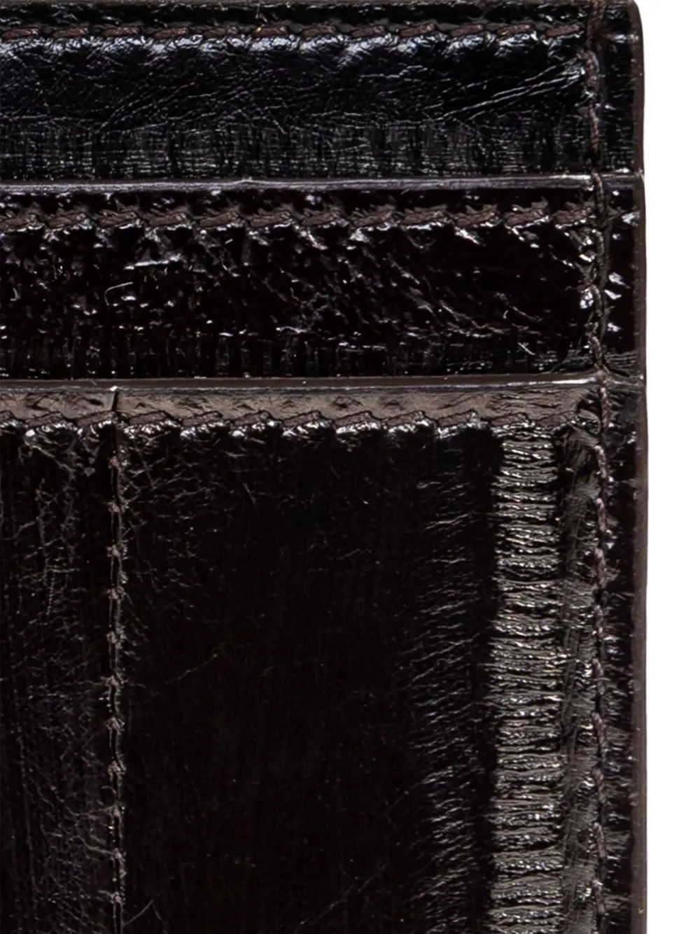 Saint Laurent Leather Cardholder In Braun