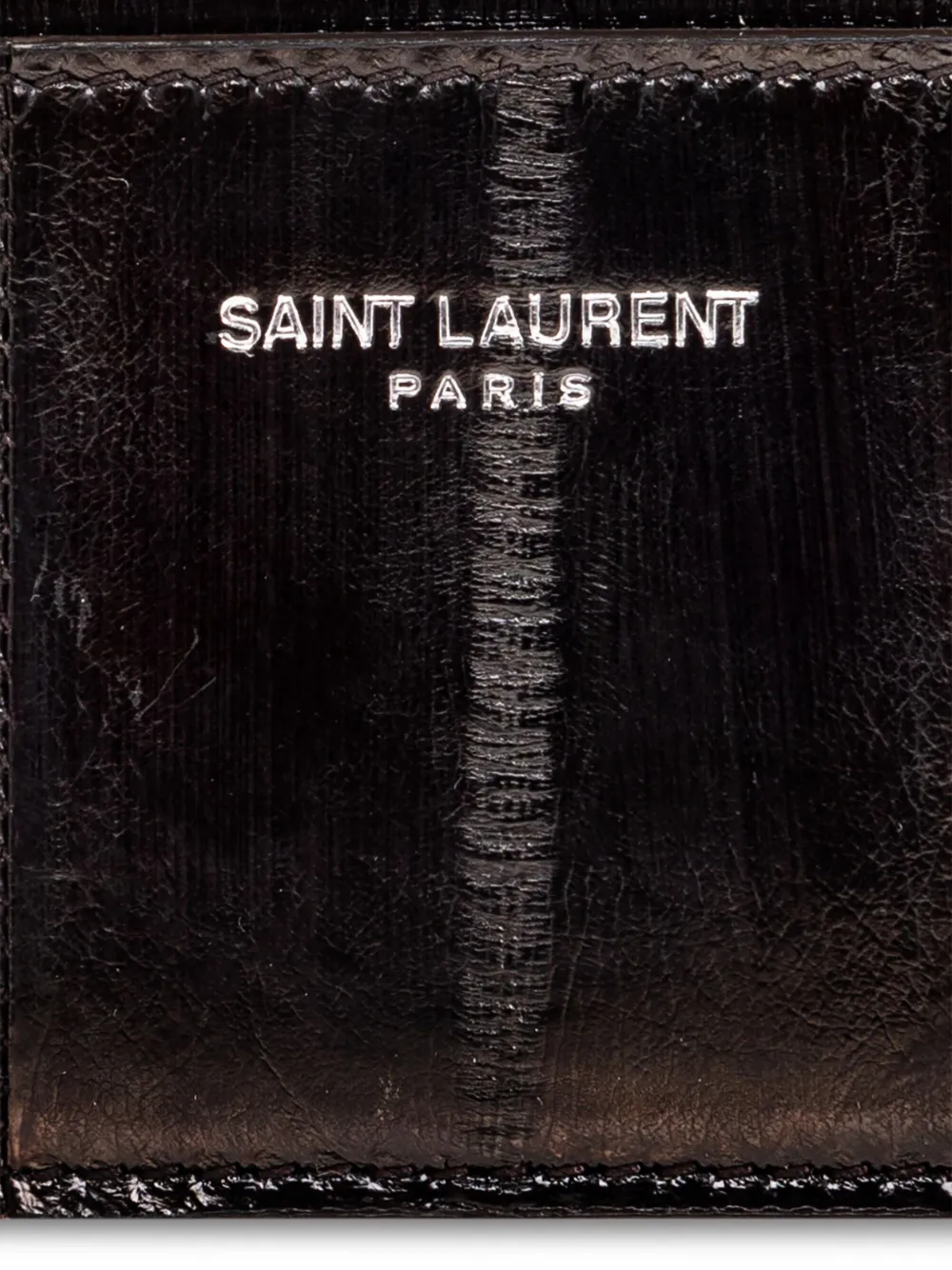 Saint Laurent Leather Cardholder In Braun