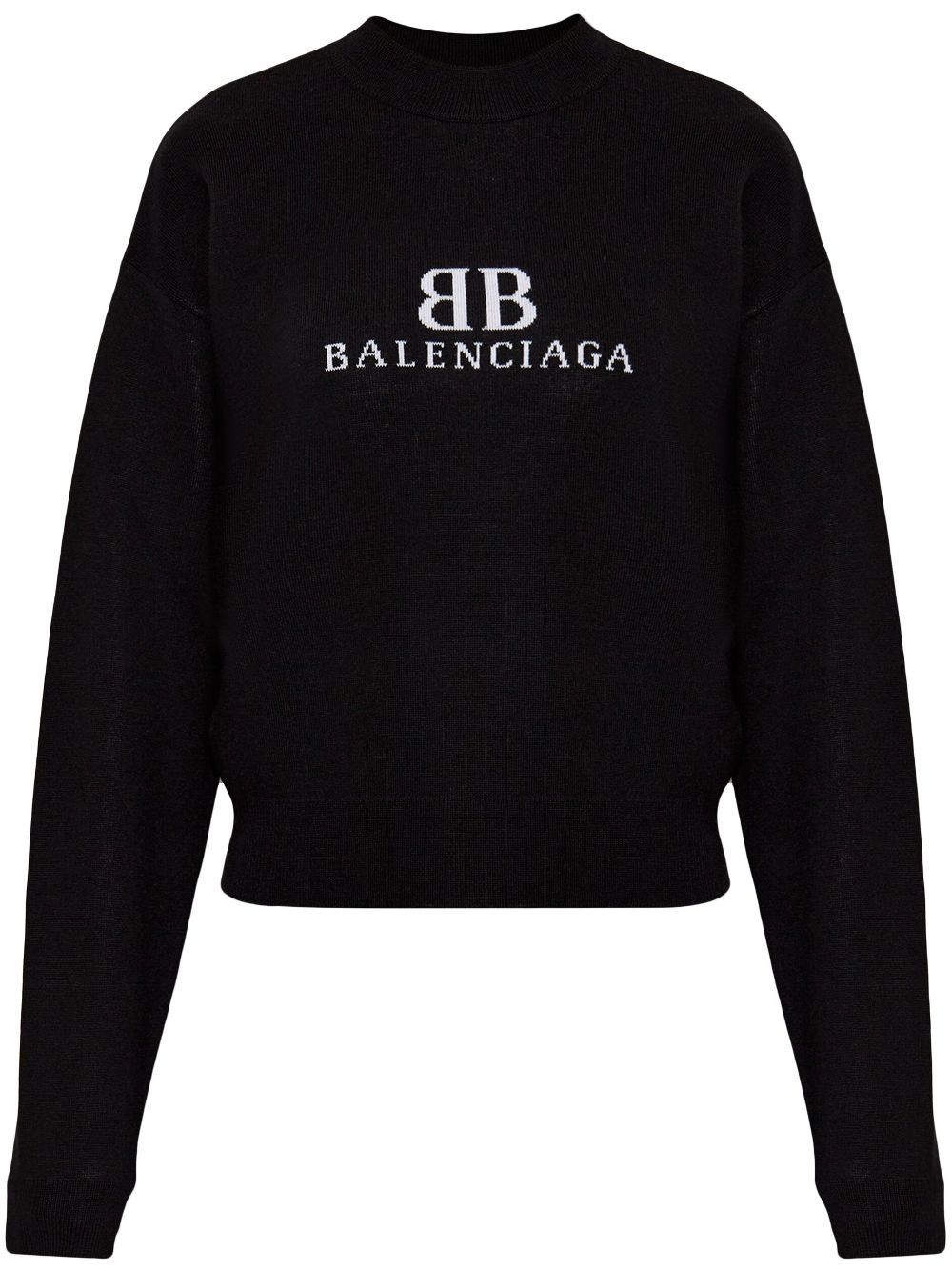 BALENCIAGA JACQUARD-LOGO SWEATER