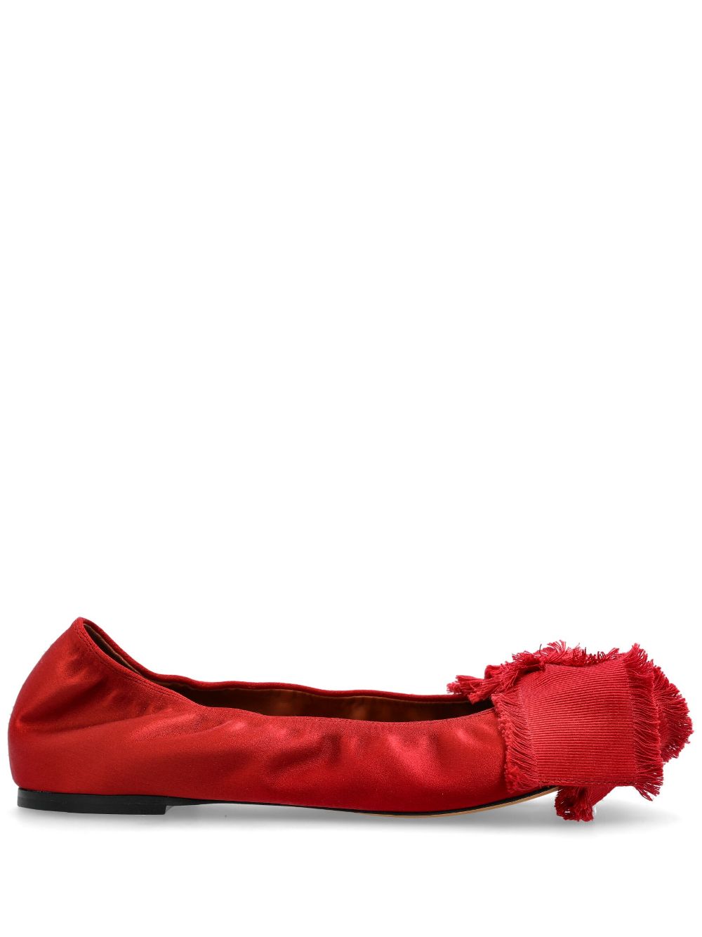 Lanvin Satijnen ballerina's met strik Rood