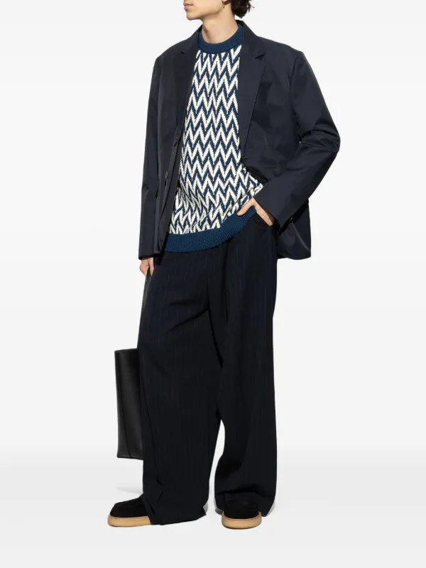 Lanvin Zigzag Motif Sweater | Blue | FARFETCH