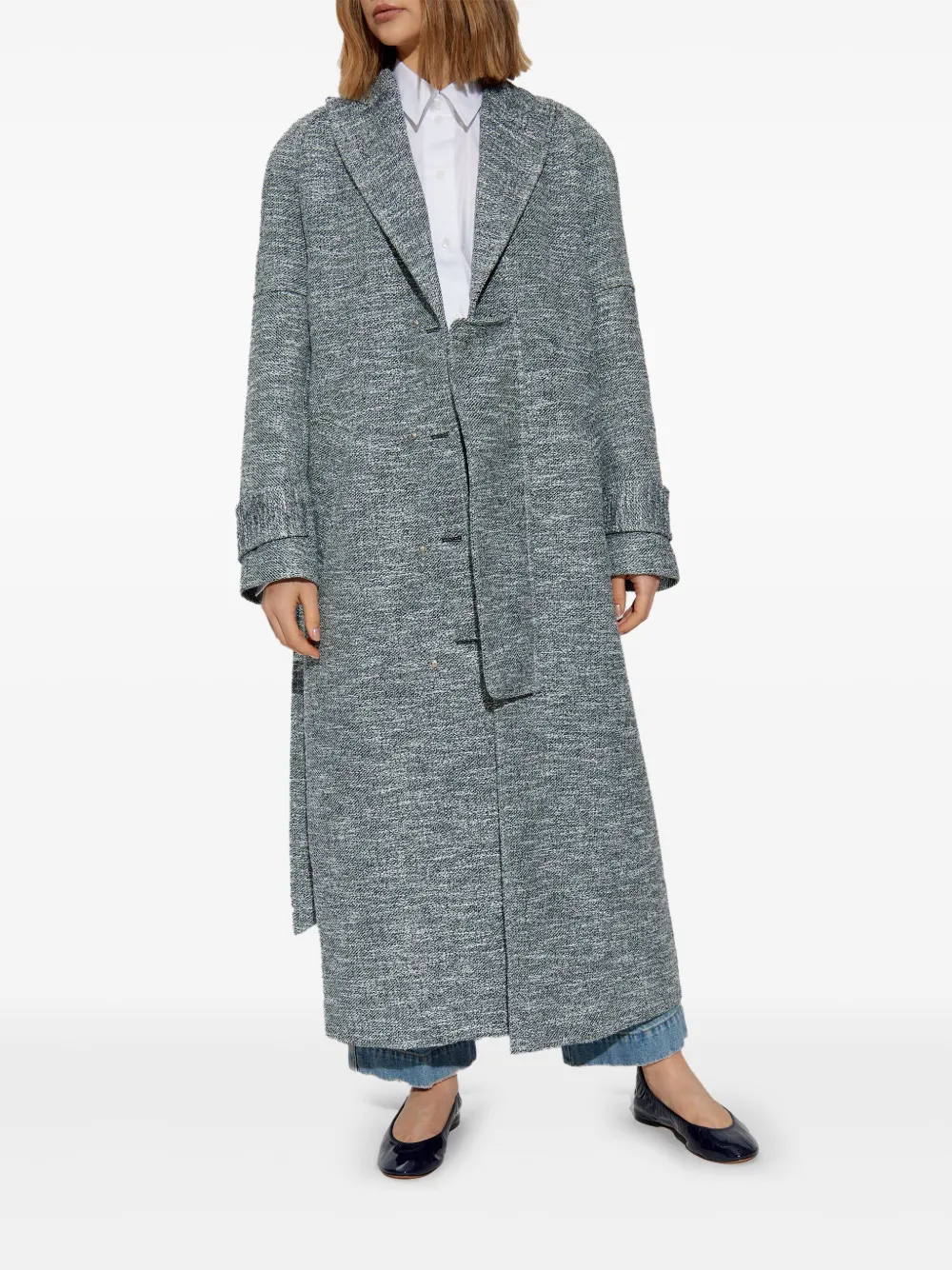 Victoria Beckham Jas met enkele rij knopen Grijs