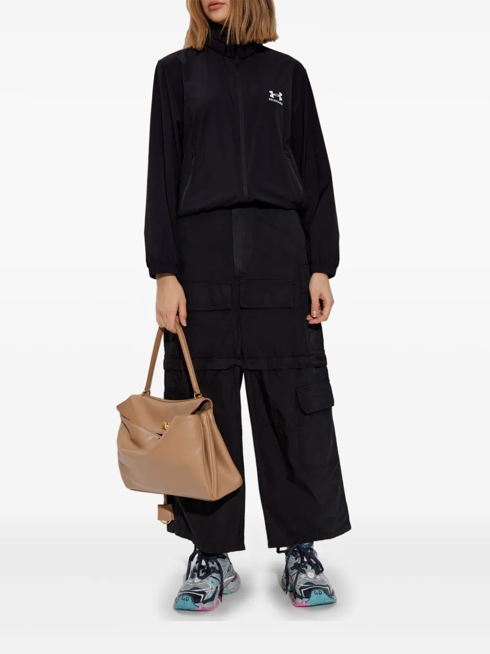 Balenciaga Logo-print Jacket In Schwarz