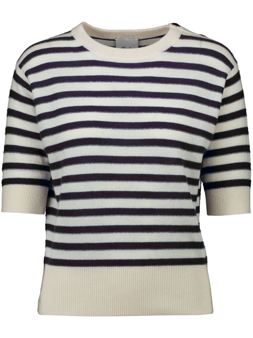 Allude Gestreept T-shirt Wit