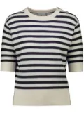 Allude striped T-shirt - White