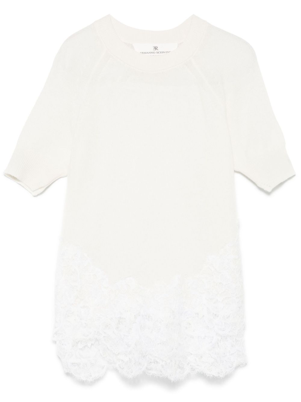 Ermanno Scervino lace-detail T-shirt Wit