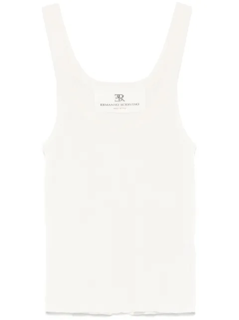Ermanno Scervino crepe tank top 
