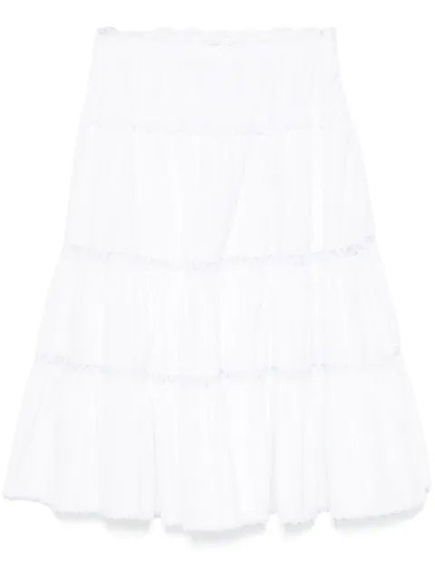 Ermanno Scervino falda midi con detalle de encaje