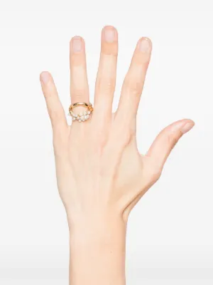 【人気】BEATRIZ PALACIOS◎オーバルクォーツ装飾リング◎指輪◎ Wave Cluster Ring
