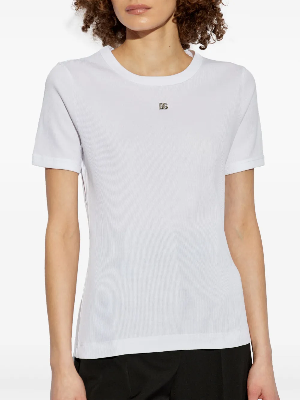 Dolce & Gabbana Logo-plaque T-shirt In White