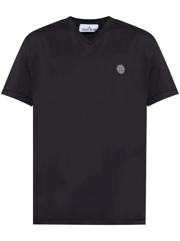 Stone Island Vネック Tシャツ | ブラック | FARFETCH JP