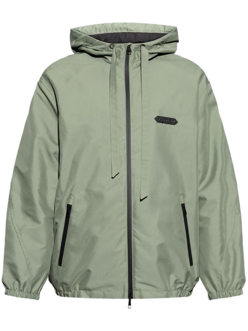 Lanvin logo-appliqué windbreaker - Green