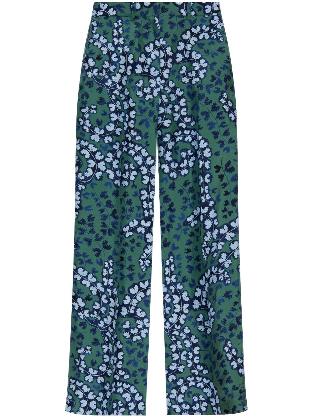 pleated silk trousers