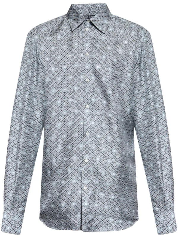 Dolce & Gabbana シルクシャツ | グレー | FARFETCH JP