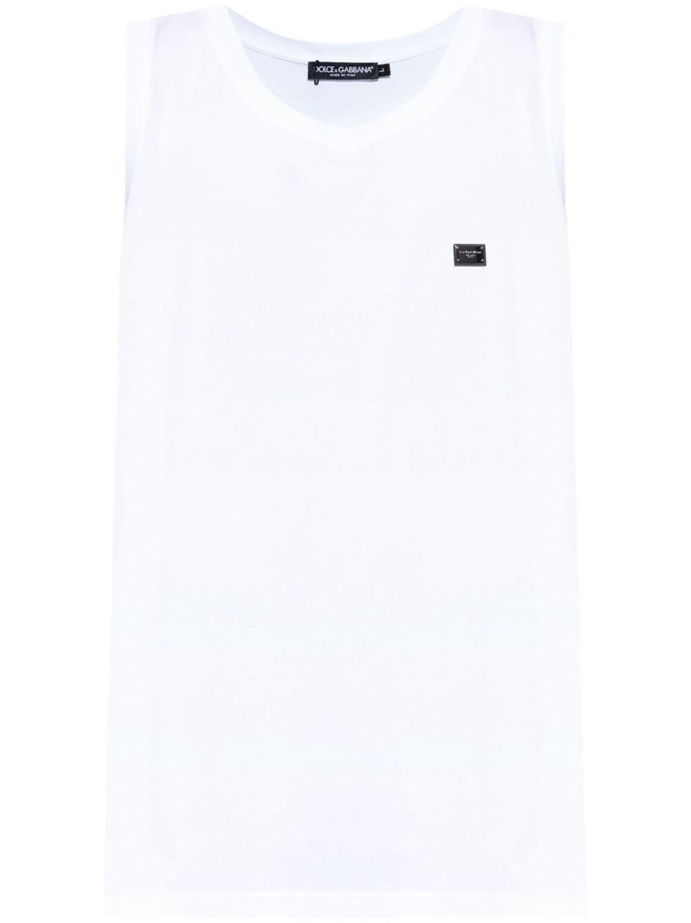 logo-patch tank top