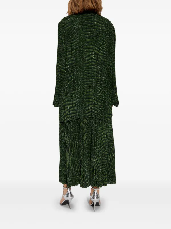 【関税&送料込】Balenciaga Dresses Balenciaga crocodile-print Dress | Green | FARFETCH