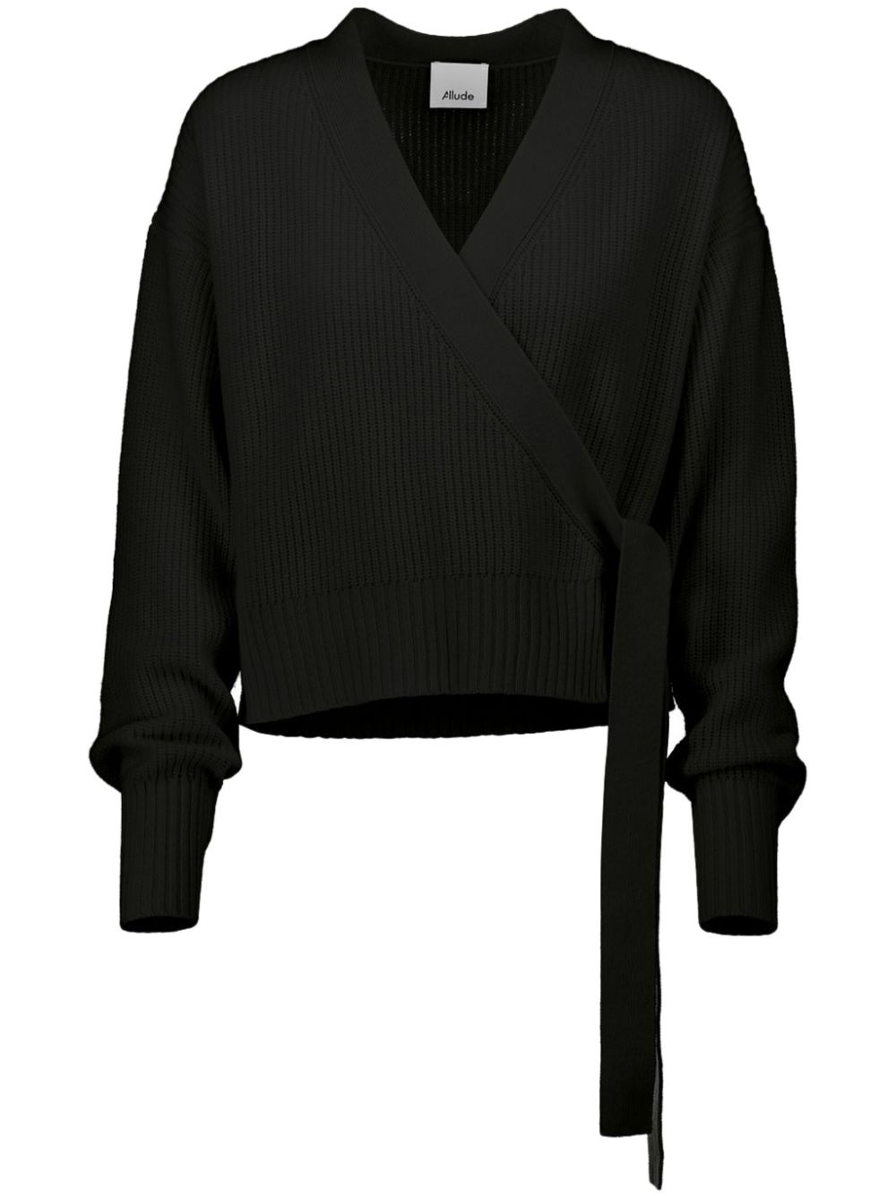 Allude wrap cardigan – Black