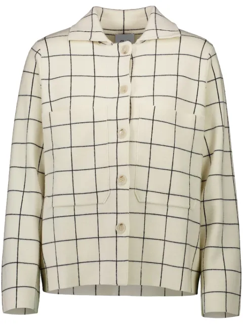 Allude grid-pattern cardigan