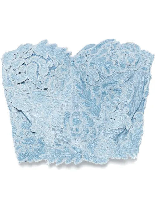 Haut-bustier en jean - Ermanno Scervino - Modalova