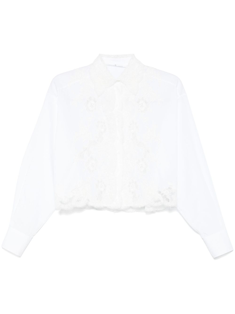 Ermanno Scervino blouse met detail van kant Wit