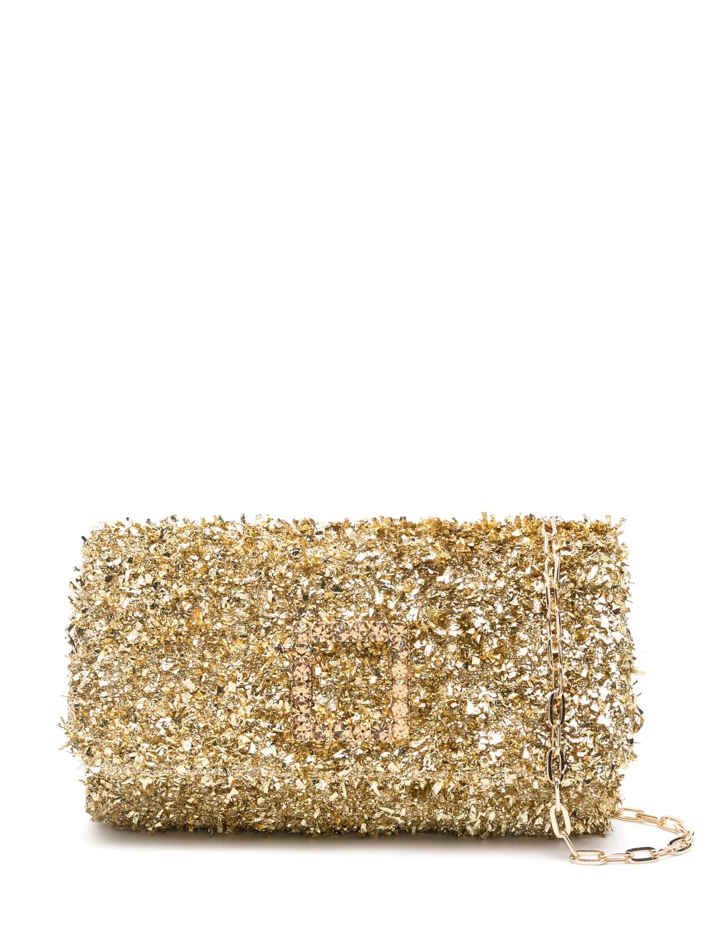 Roberto Festa metallic-finish clutch bag - Gold