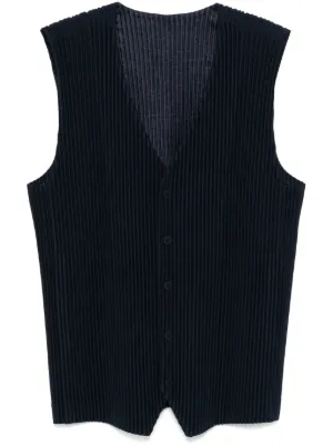 Homme Plissé Issey Miyake プリーツ ベスト | ブラック | FARFETCH JP