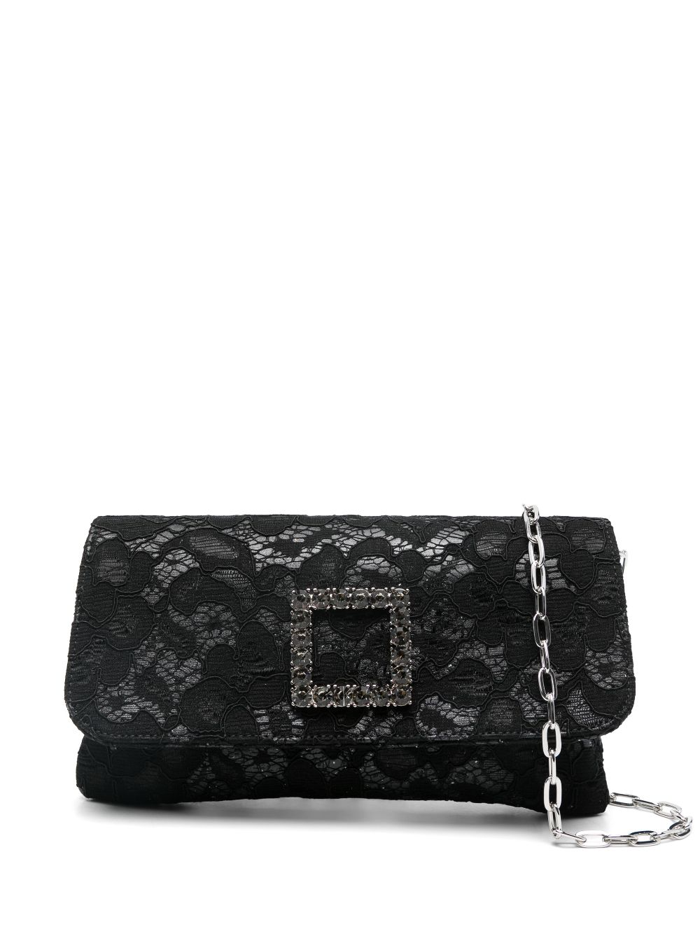 Roberto Festa corded-lace clutch bag - Black