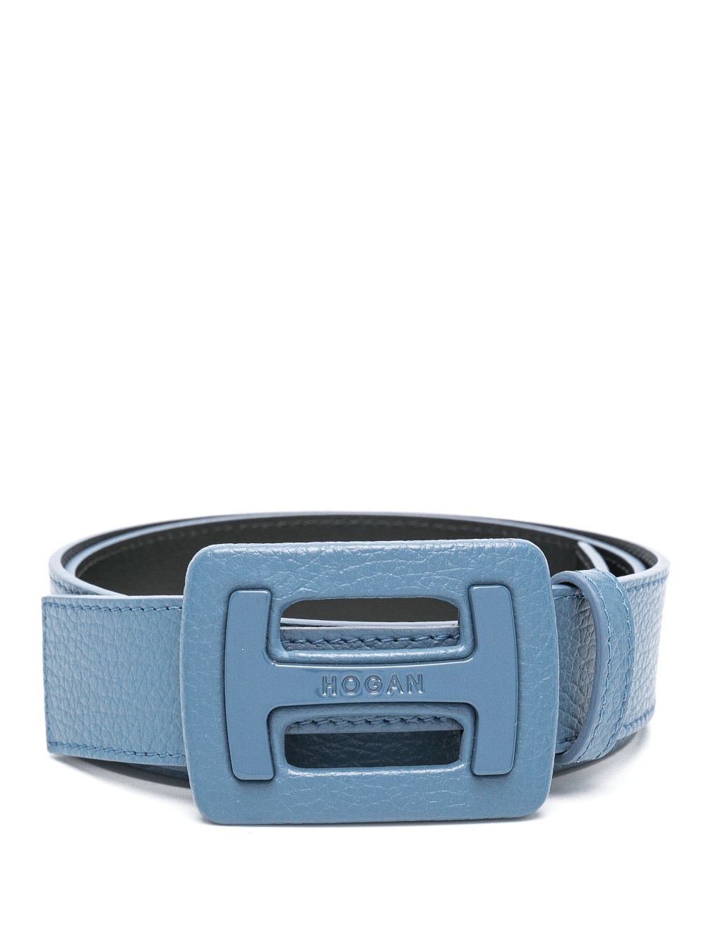 Hogan logo-buckle belt - Blue