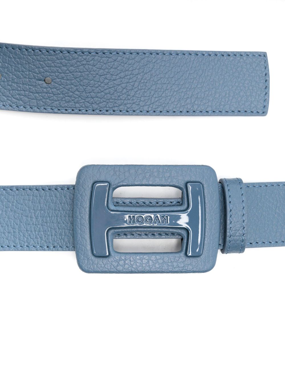 Hogan logo-buckle belt - Blue