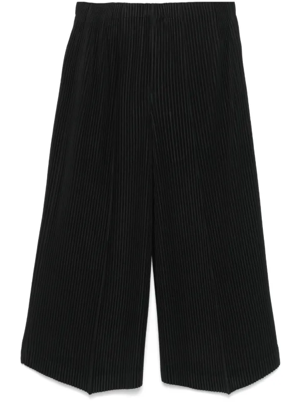 Homme Plissé Issey Miyake MC December パンツ | ブラック | FARFETCH JP