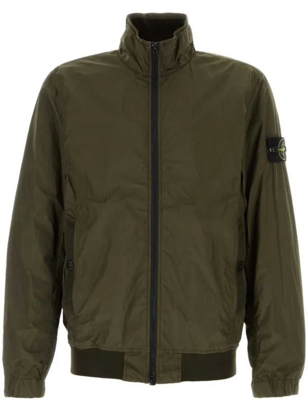 Stone Island zip up Bomber Jacket Green FARFETCH UK