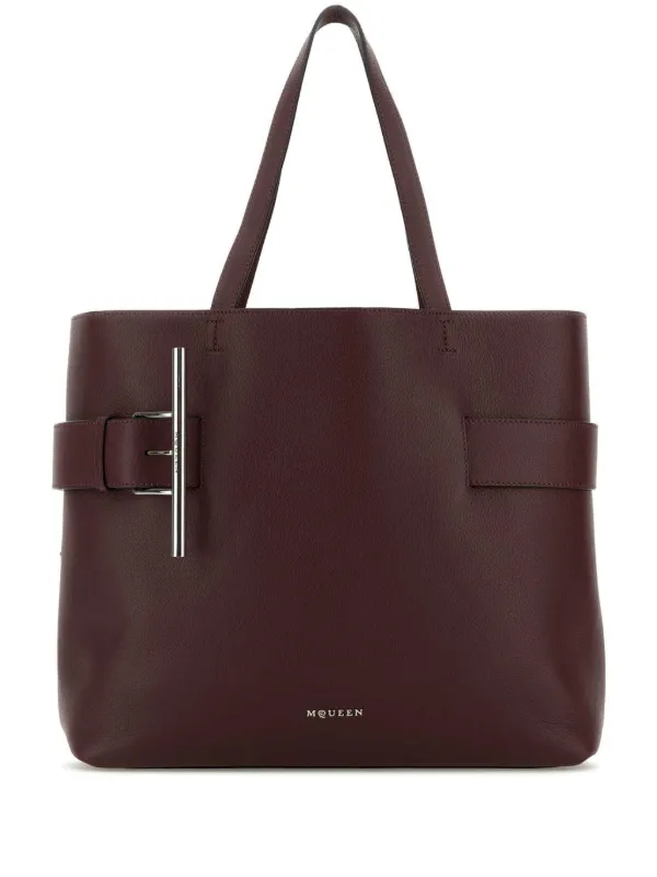 Alexander McQueen Tyrian T-bar Tote Bag in Brown