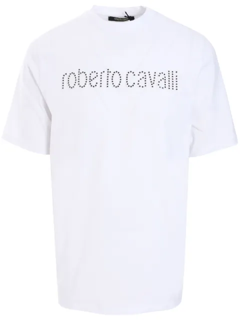 Roberto Cavalli logo appliqué cotton t-shirt