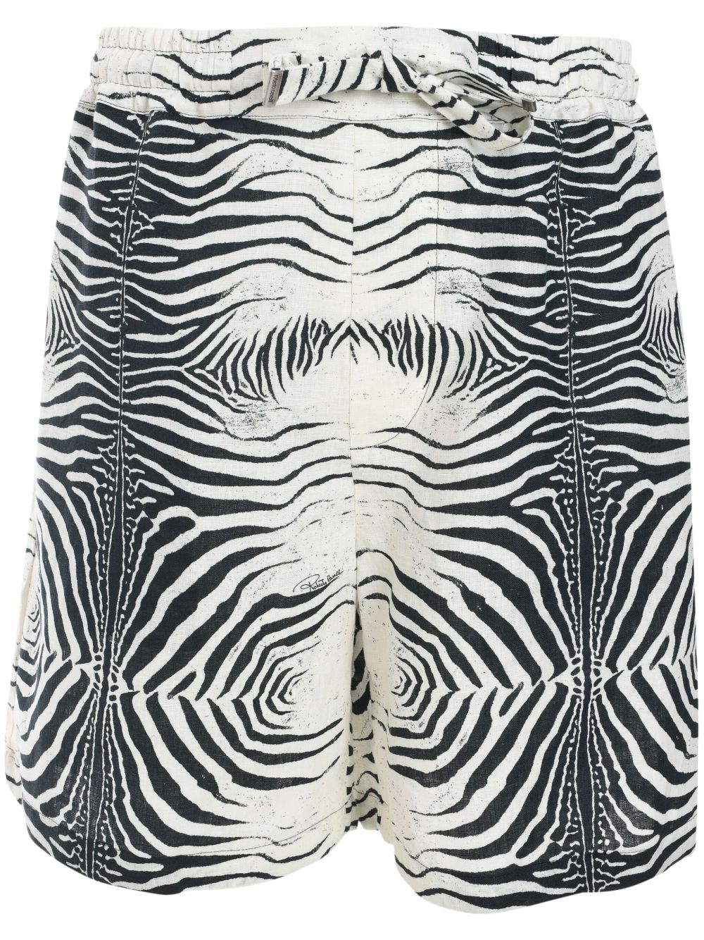 Roberto Cavalli zebra-print shorts - White