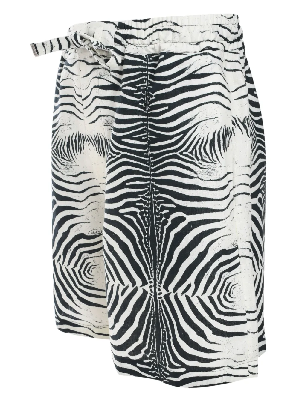 Roberto Cavalli Shorts met zebraprint Wit