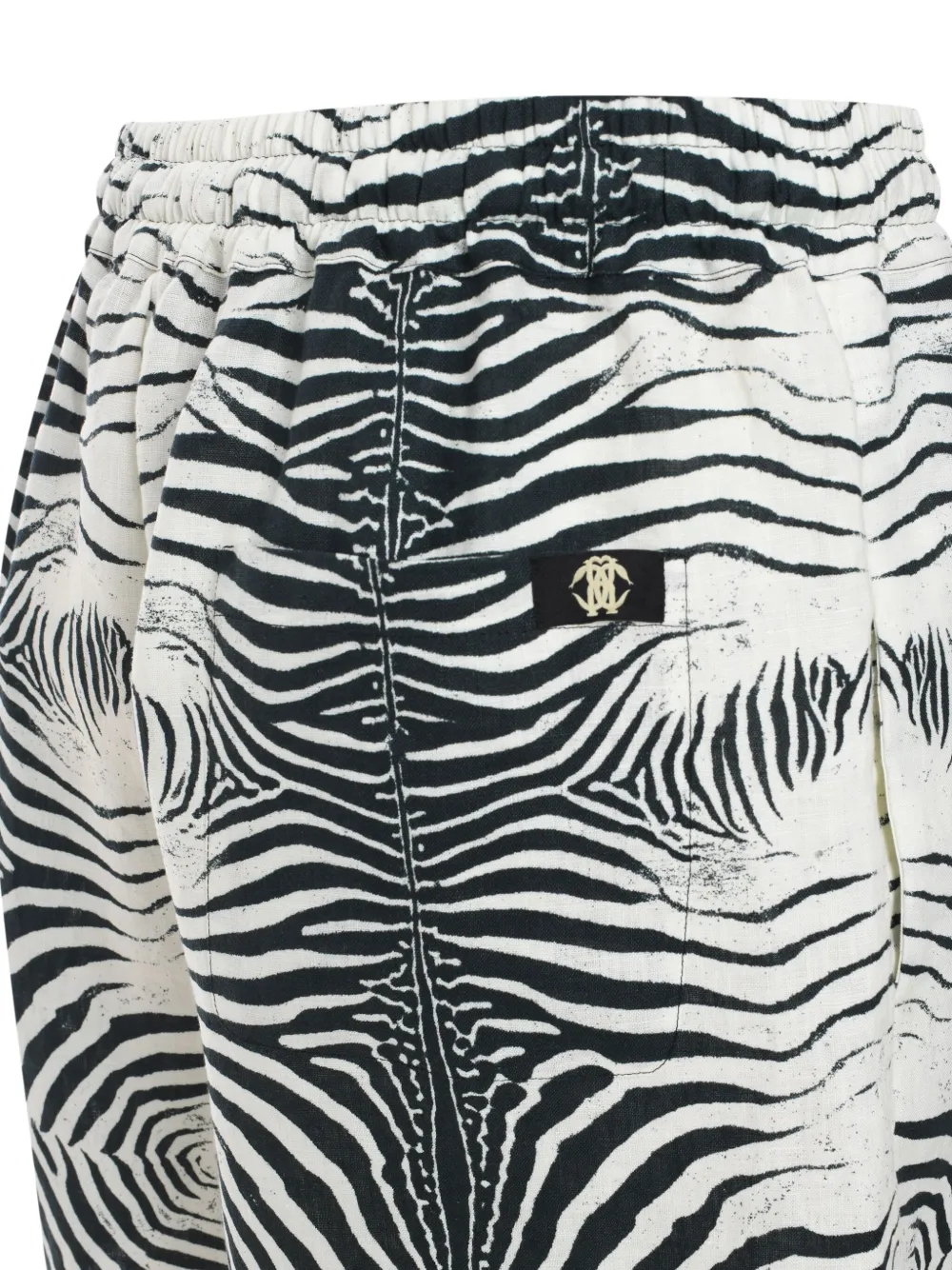 Roberto Cavalli Shorts met zebraprint Wit