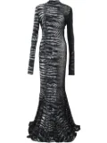 Roberto Cavalli zebra-print maxi dress - Black