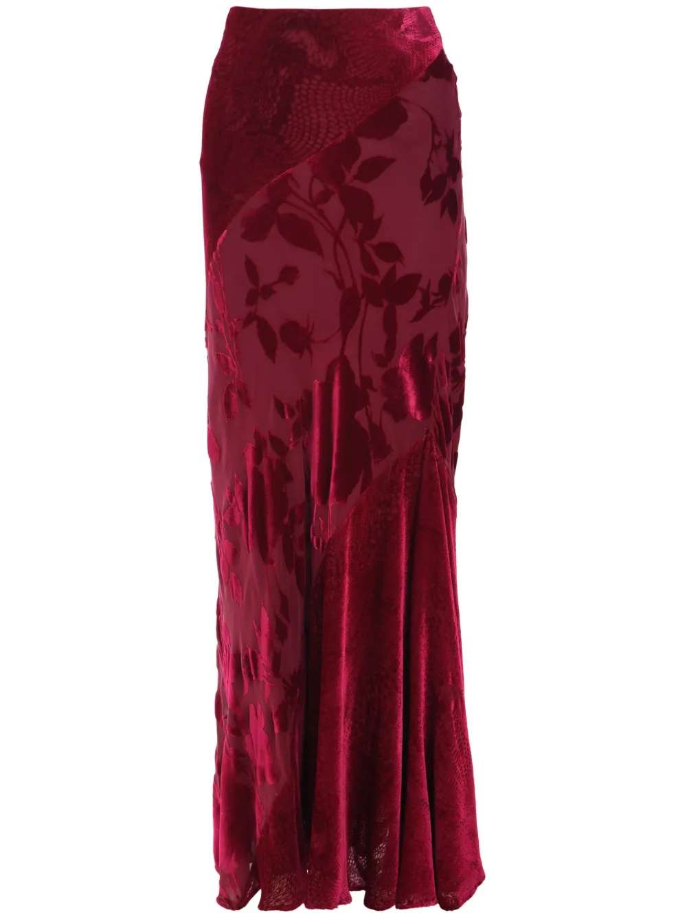 Roberto Cavalli Maxi-rok met vlakken Rood