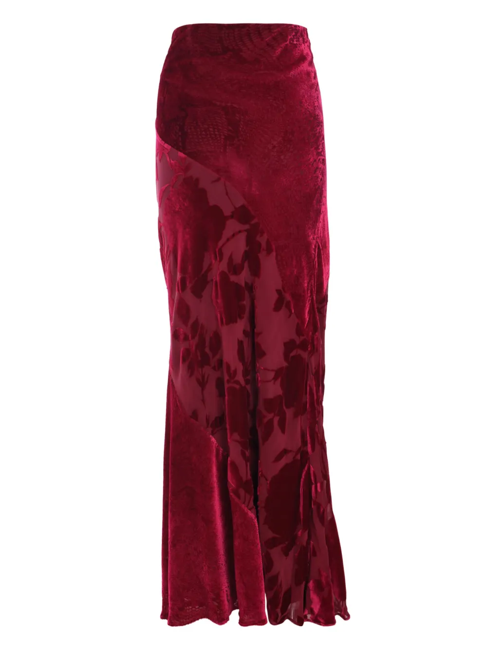 robertocavalli Roberto Cavalli Maxi-rok met vlakken - Rood