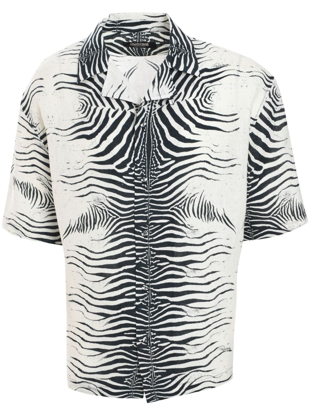 Roberto Cavalli zebra-print shirt - White