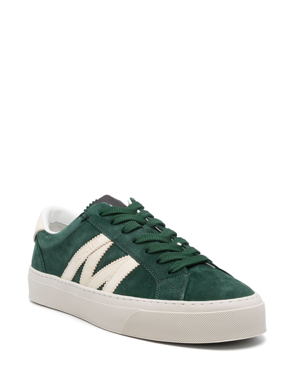 Moncler Monaco2 suède sneakers - Groen