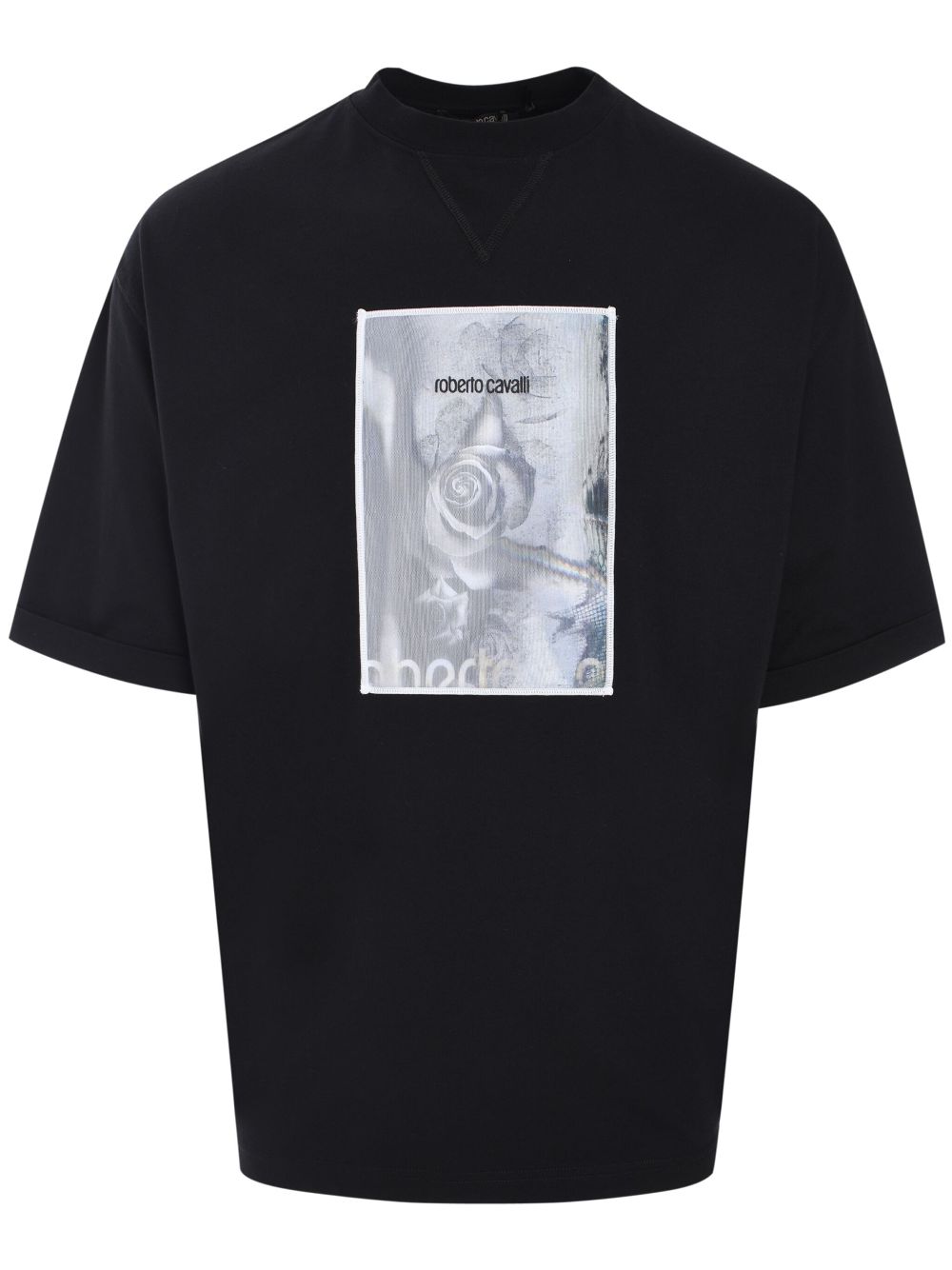 Roberto Cavalli Roses Tulle t-shirt - Black