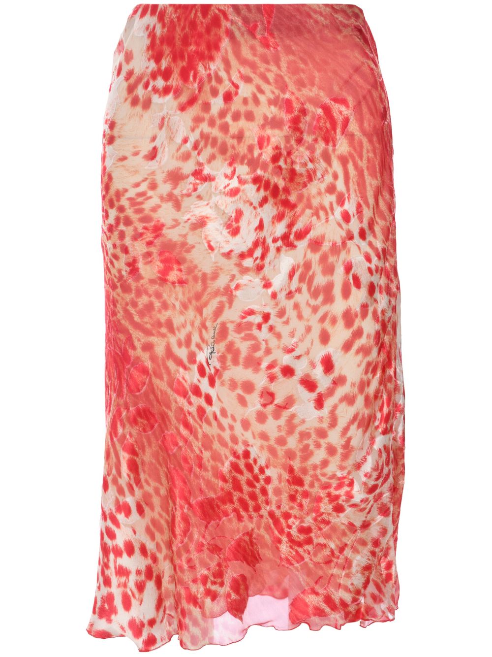 Roberto Cavalli Rok met print Rood