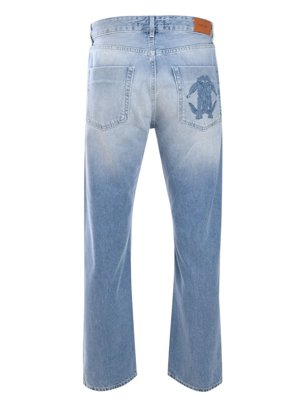 Roberto Cavalli logo-patch jeans - Blauw