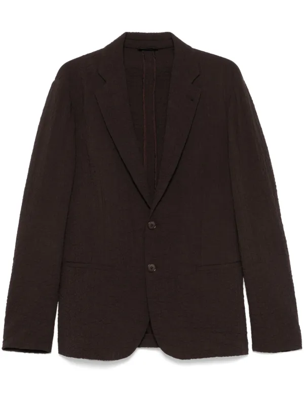 Giorgio Armani Seersucker Blazer in Brown